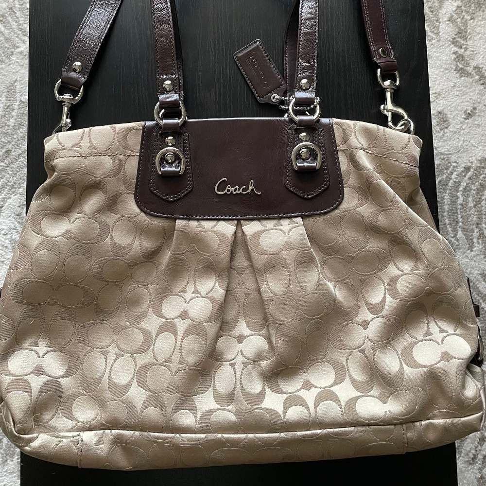 Coach Canvas & Leather Shoulder Bag